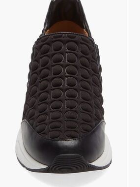 Paolo Black Quilted nwt  Slip-On Sneaker 9.5